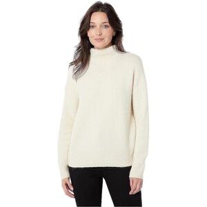 NWT Madewell Dillon Wool/Alpaca Blend Mock Neck Pullover Sweater in Cream